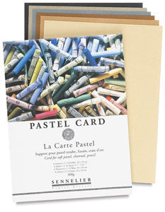 Professional quality pastel paper board which has a finely ground, sandpaper like surface providing a uniform, toothy surface that holds soft pastels