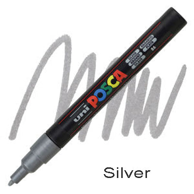 Uni Posca Paint Marker PC-3M - Fine Point - Silver