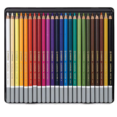 Chalk-pastel coloured pencils with high pigmentation for great luminosity and opacity. Colour-fast.