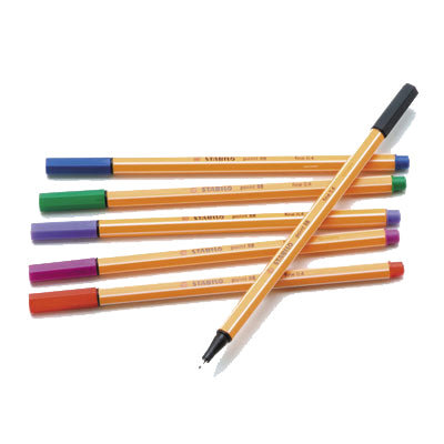 Water-soluble pens which, after wetting and allowing to dry, become permanent allowing for the layering of colour.