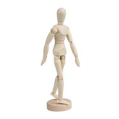 These wooden figure mannequins are articulated to allow for various poses.