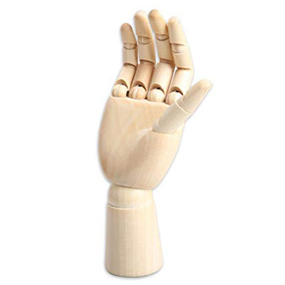 Hand Mannequin has articulated fingers and wrist allowing for various poses.