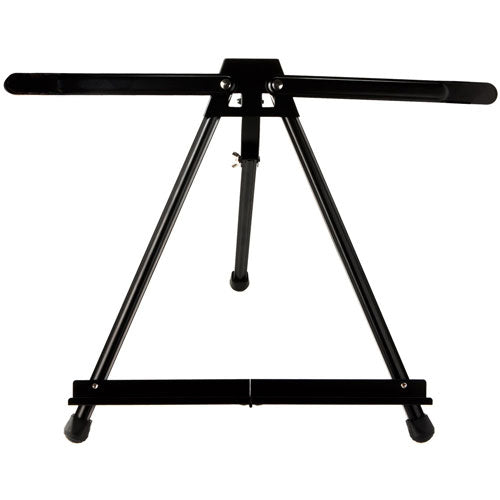 Lightweight, aluminium table easel with stabilising arms, can hold canvases up to 55cm. Foldable and comes with its own carry bag.