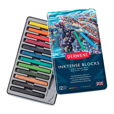  Inktense can be used dry or by adding water creates deep, intense colour washes
