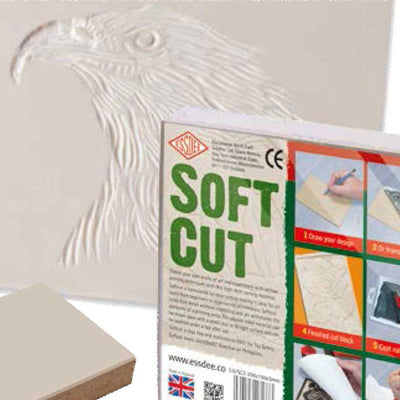 Smooth surface and soft texture of the Soft Cut lino sheets makes cutting easy